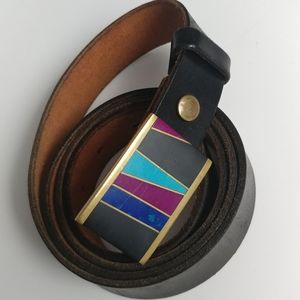 ⭐Vintage Unique 80s Raw Leather Belt